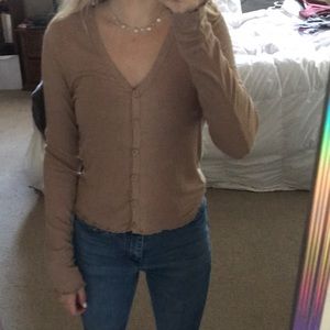 long sleeve crop top